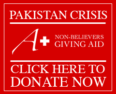 Pakistan Crisis, Non-believers donate