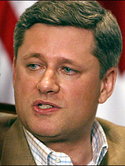 Stephen Harper with jars wired shut for desperation election diet