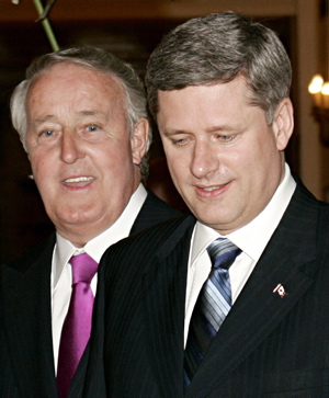 mentor Brian Mulroney and apostle Stephen Harper