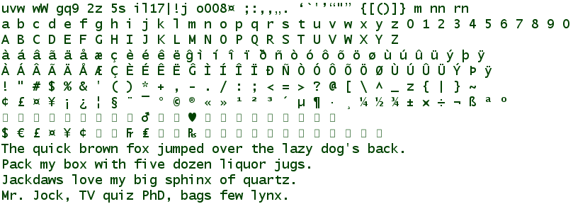 Lucida Sans Typewriter font sample