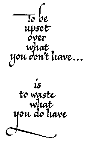 waste what you do have
