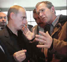 Putin and Bush