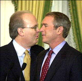 Karl Rove Kissing George Bush