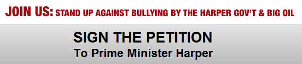 Petition Harper to stop trashing the environment.